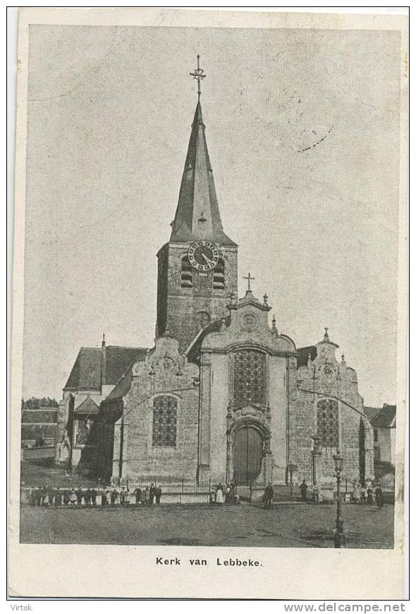 Lebbeke : Kerk Van Lebbeke ( Geschreven 1908 Met Zegel ) - Lebbeke