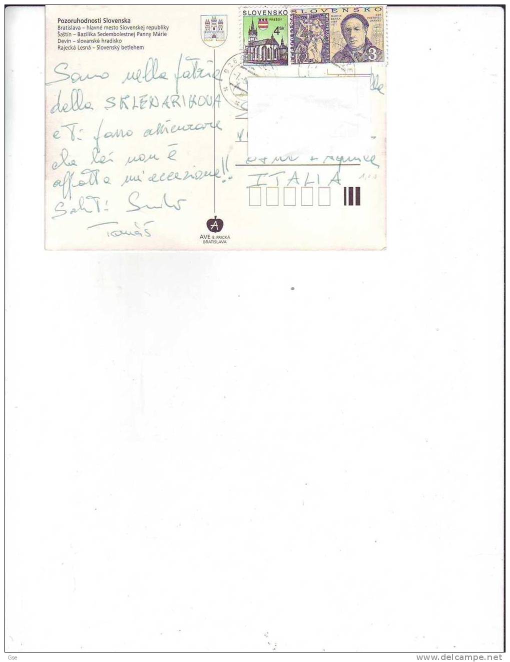 SLOVACCHIA 2000 - Cartolina - Cartas & Documentos