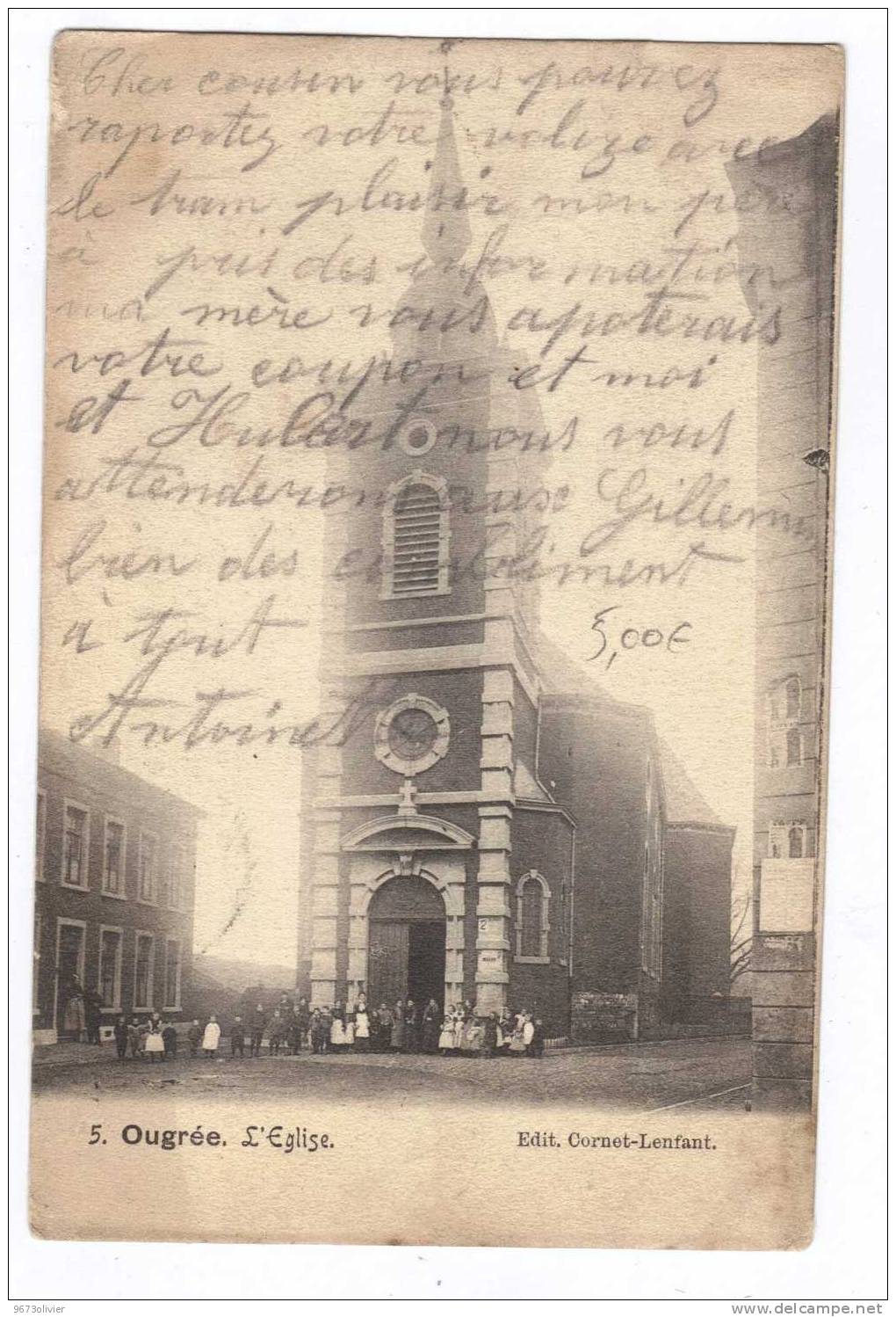 CARTE POSTALE OUGREE L´EGLISE - Seraing