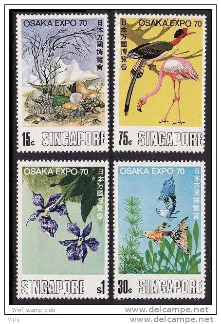 Singapore 1970 Animals Flowers Fish Birds  MNH - Andere & Zonder Classificatie