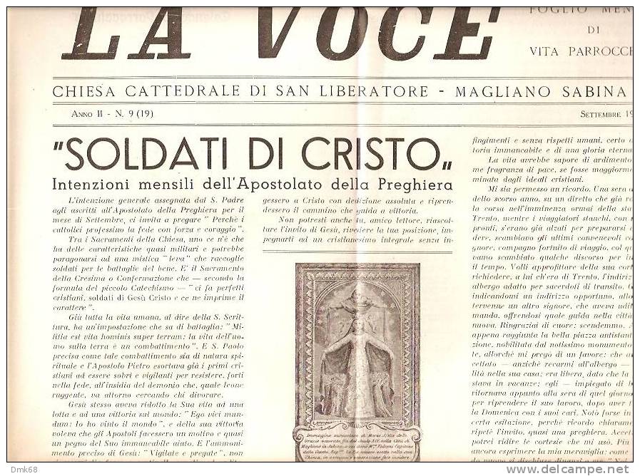MAGLIANO SABINA - VOCE SABINA - PERIODICO 1952 - Magazines & Catalogs