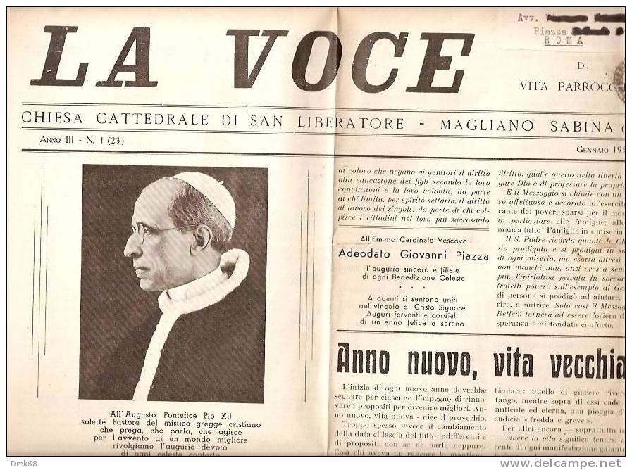 MAGLIANO SABINA - VOCE SABINA - PERIODICO 1953 - Riviste & Cataloghi