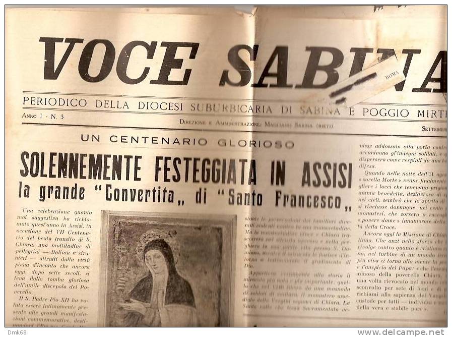 MAGLIANO SABINA - VOCE SABINA - PERIODICO 1953 - Riviste & Cataloghi