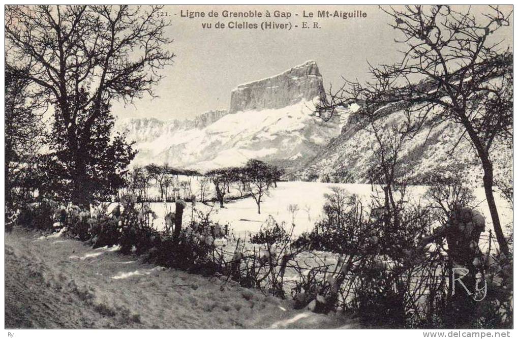 38 Isère - Ligne De Grenoble à Gap - Le Mont Aiguille Vue De Clelles (hiver) - Très Belle CPA, Comme Neuve - Clelles