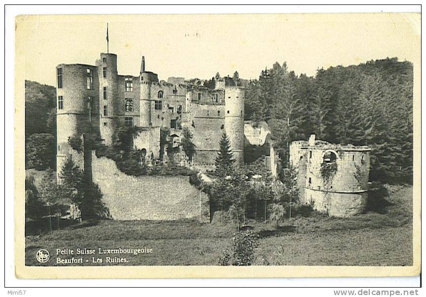 C.P.A. Petite Suisse Luxembourgeoise - BEAUFORT - Les Ruines - Muellerthal