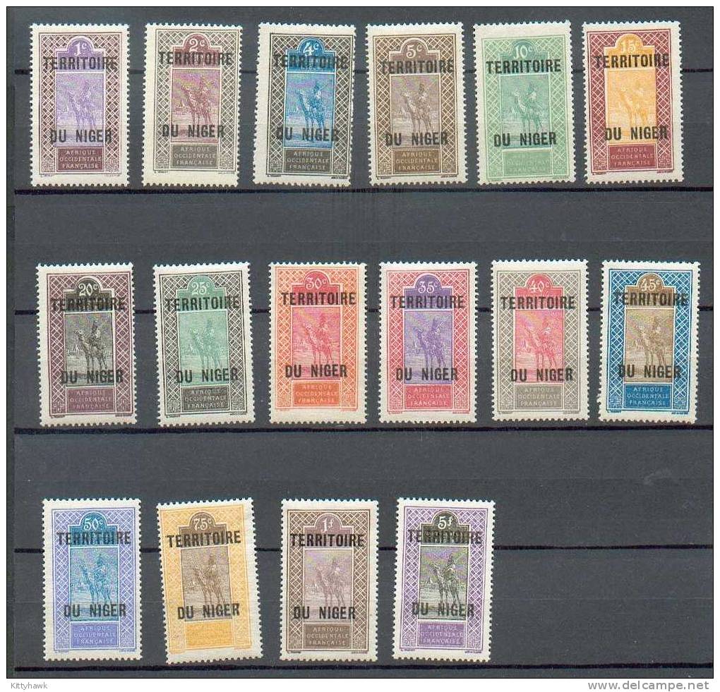 NIGER 170 - YT 1 à 15 Et 17 */** (majoritairement **) - Unused Stamps