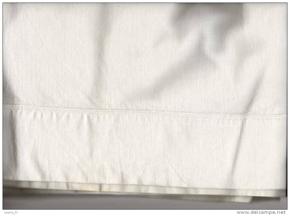 DRAP BLANC COTON - BOURDON - 170 X 280 - - Tagesdecken/Überwürfe