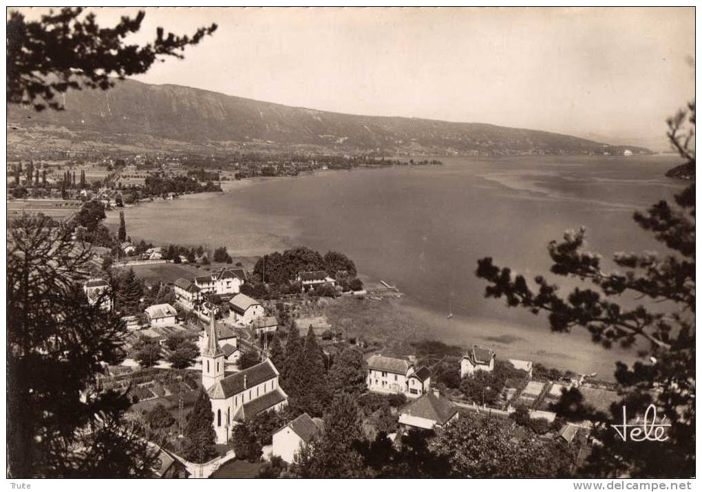 DUINGT VUE GENERALE ET LE LAC D ANNECY  VUE AERIENNE - Duingt