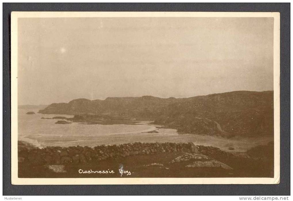 United Kingdom PPC Scotland Sutherland Clashnessie Bay Old Real Photo Postcard - Sutherland