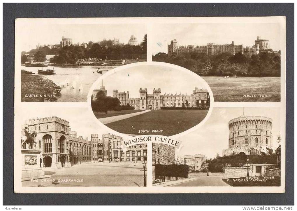 United Kingdom PPC Berkshire Winsor Castle Real Photo Postcard RA Series Bromley & Beckenham Kent 1949 Cancel To Denmark - Other & Unclassified