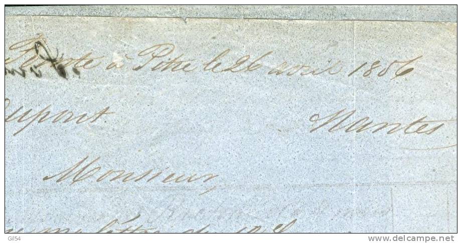 Lettre De Pointe à Pitre Du 26 Mai 1856 Affranchie Par N°16 Oblitéré à Nantes Pc2221 Voir Yvert - AD16 - Napoléon III