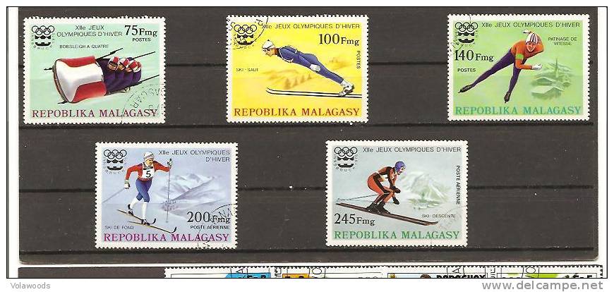 Madagascar - Serie Completa Usata: Giochi Olimpici Invernali Di Innsbruck 1976 - Hiver 1976: Innsbruck