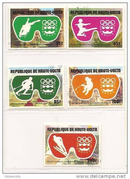 Alto Volta - Serie Completa Usata: Giochi Olimpici Invernali Di Innsbruck 1976 - Hiver 1976: Innsbruck