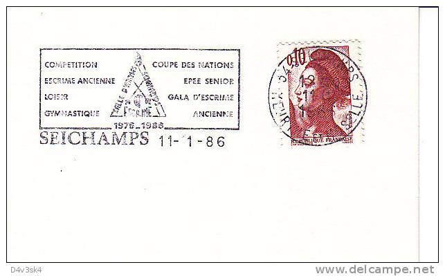 1986 France 54 Meurthe Moselle Seichamps Escrime Fencing Scherma Fechten Sabre Epee Foil Fioretto Spada - Fencing