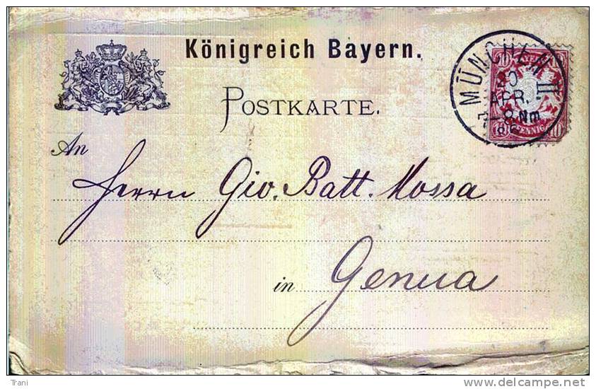 POSTKARTE - Anno 1886 - Briefe U. Dokumente