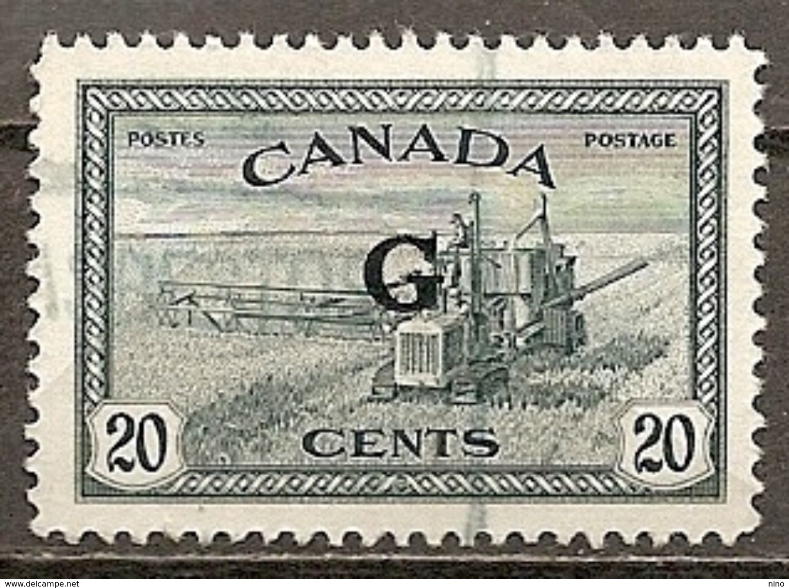 Canada. Scott # O23 Used. Official Overprinted 1950 - Overprinted