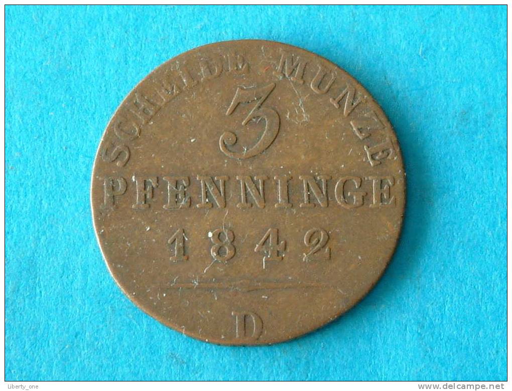 3 PFENNINGE 1842 D / KM 432 ( For Grade, Please See Photo ) ! - Taler Et Doppeltaler