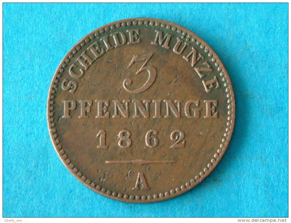 3 PFENNINGE 1862 A / KM 482 ( For Grade, Please See Photo ) ! - Taler Et Doppeltaler