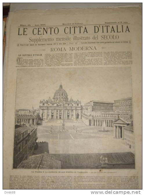 ROMA MODERNA - LE CENTO CITTA' D'ITALIA - ANNO 1887 - Riviste & Cataloghi