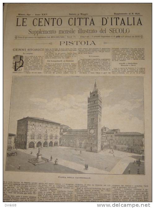 PISTOIA - LE CENTO CITTA' D'ITALIA - ANNO 1890 - Magazines & Catalogues