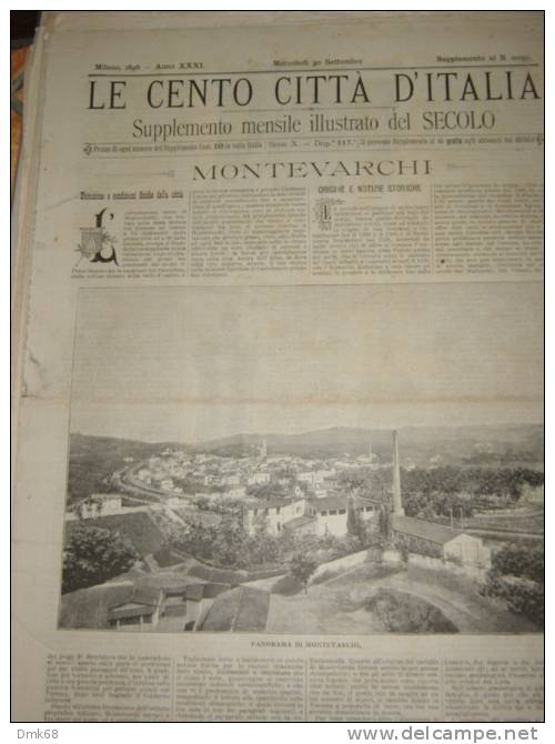 MONTEVARCHI - LE CENTO CITTA' D'ITALIA - ANNO 1896 - Magazines & Catalogues