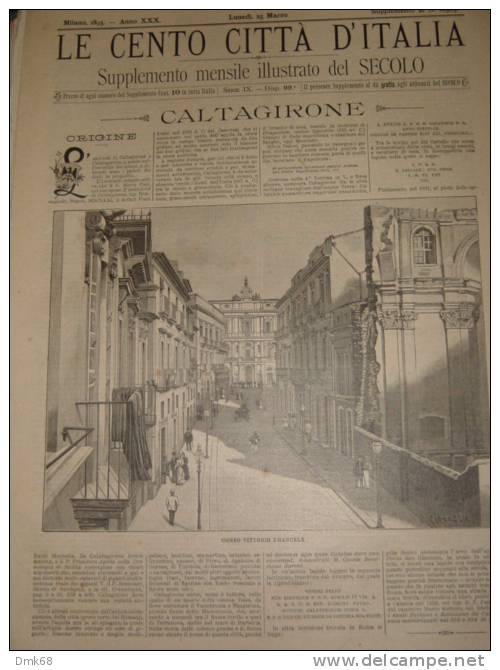 CALTAGIRONE - LE CENTO CITTA' D'ITALIA - ANNO 1895 - Zeitschriften & Kataloge