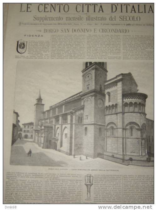 BORGO SAN DONNINO - LE CENTO CITTA' D'ITALIA - ANNO 1891 - Zeitschriften & Kataloge