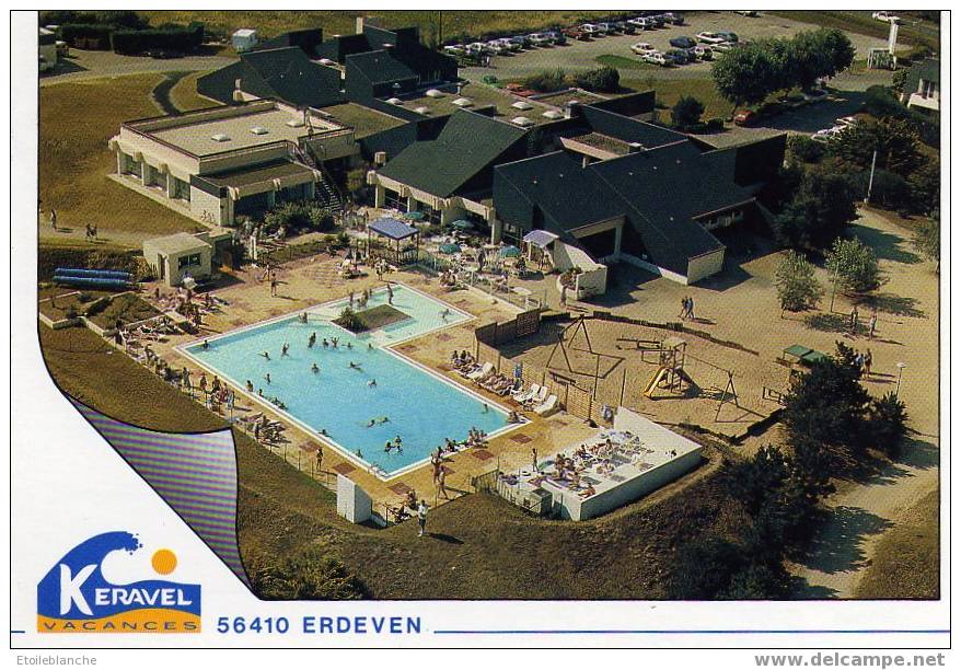 ERDEVEN (56) Sur Les Dunes De Kerhilio, Keravel Vacances (hôtel Club, Piscine) - Voyagé 3 Timbres 1993 - Erdeven