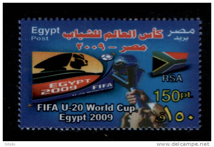 EGYPT / 2009 / SOUTH AFRICA / FIFA U-20 WORLD CUP EGYPT 2009  / FOOTBALL / SPORT / FLAG / MNH / VF. - Unused Stamps