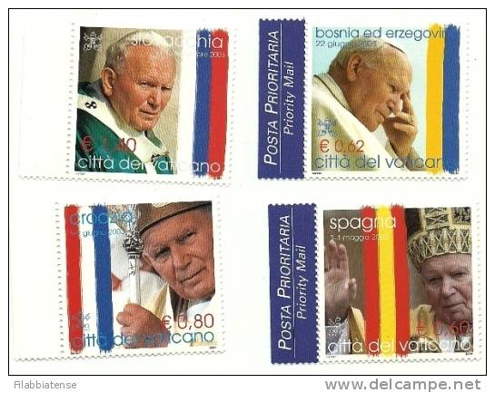 2004 - 1349/52 Viaggi Del Papa   +++++++ - Unused Stamps