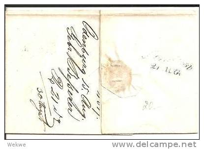 Ung050/ UNGARN -  Oedenburg (Sopron)  Nach Dornbirn, 1847 Zier-Zweikreis Stempel (Brief, Cover, Lettre) - ...-1867 Vorphilatelie