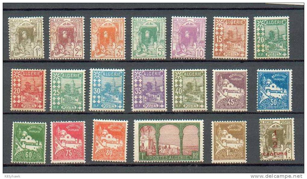 ALG 443  - YT 34 à 57 * - Qques Rousseurs - Unused Stamps