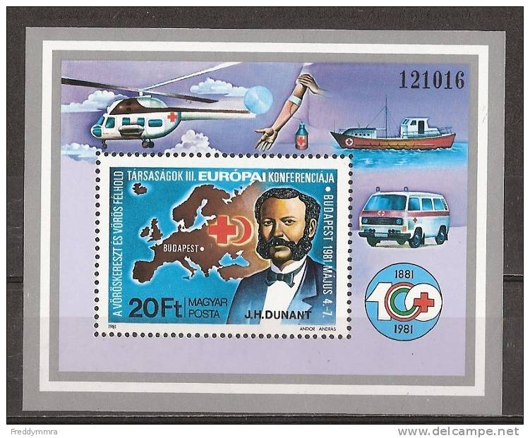 Hongrie: BF 153 **  Henri Dunant - Henry Dunant