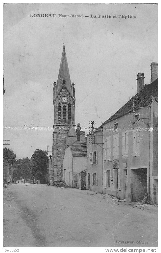 LONGEAU - La Poste Et L' Eglise - Le Vallinot Longeau Percey