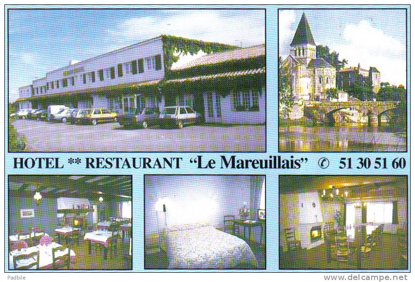 Carte Postale 85. Mareuil-sur-Lay  Hotel-Restaurant "Le  Mareuillais" Trés Beau Plan - Mareuil Sur Lay Dissais