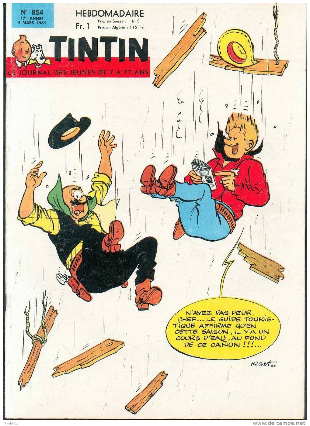 LE JOURNAL TINTIN  N° 854  DE 1965 - Tintin