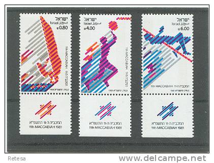 ISRAEL  VERSCHILLENDE SPORTEN 1981 ** MET TAB - Neufs (avec Tabs)