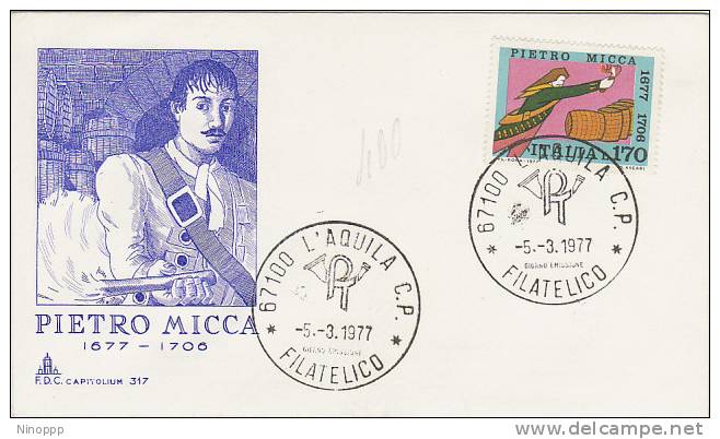 Italy-1977 Pietro MIcca  FDC - Lotti E Collezioni