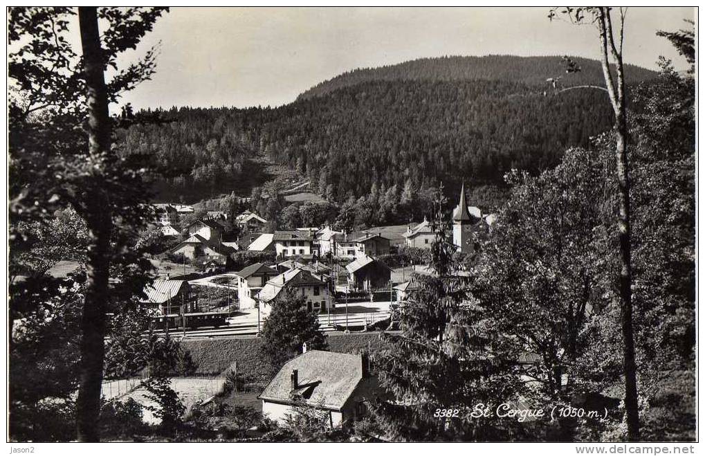 Carte Photo Ldentelee ST CERGUE Et La Dole( Suisse)  1939 Non Circulee - Saint-Cergue