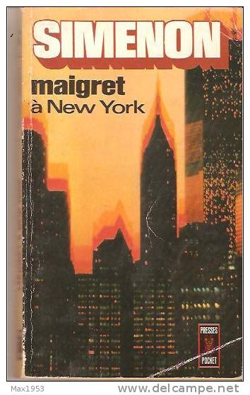 SIMENON - Maigret à New York- Presses Pocket N° 988* - 1973 - Simenon