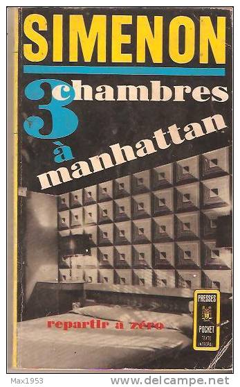 SIMENON - 3 Chambres à Manhattan - Presses Pocket N° 249* - 1972 - Simenon