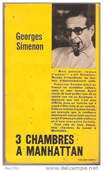 SIMENON - 3 Chambres à Manhattan - Presses Pocket N° 249* - 1972 - Simenon