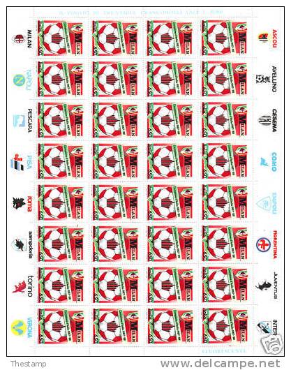 1988 MILAN CAMPIONE Foglio Intero Di 32 - Fogli Completi