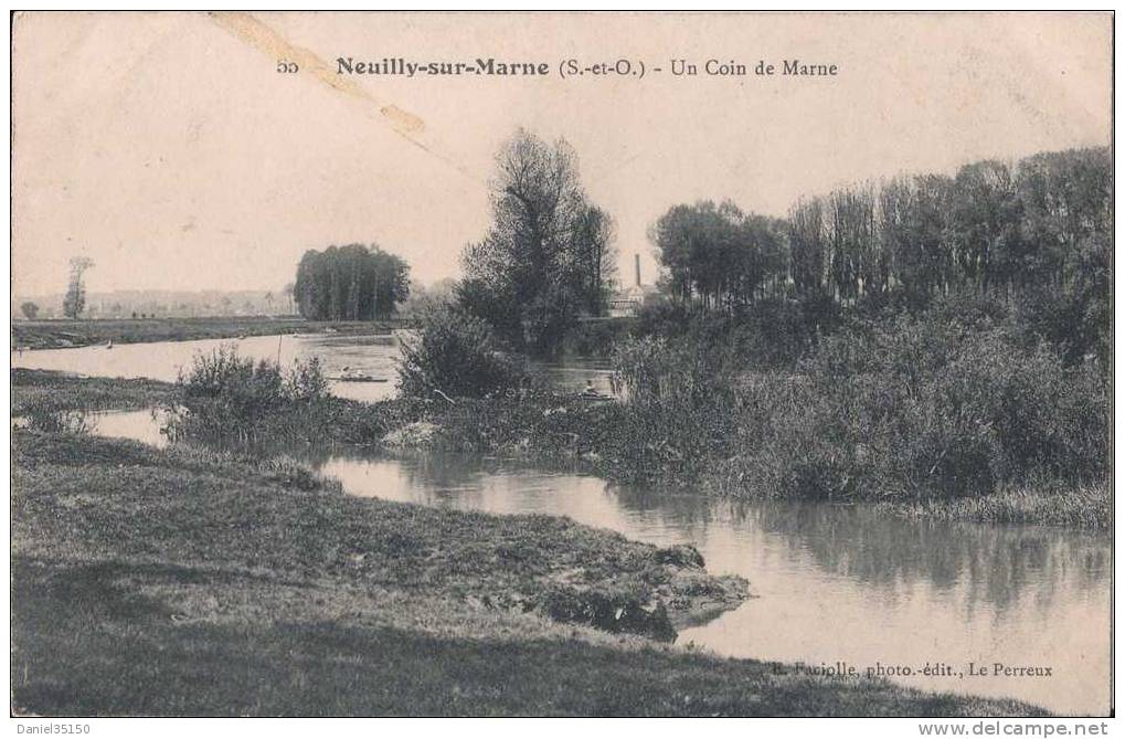 Neuilly-sur-Marne (S.-et-O.) - Un Coin De Marne N°55 CPA écrite En 1909 - Neuilly Sur Marne