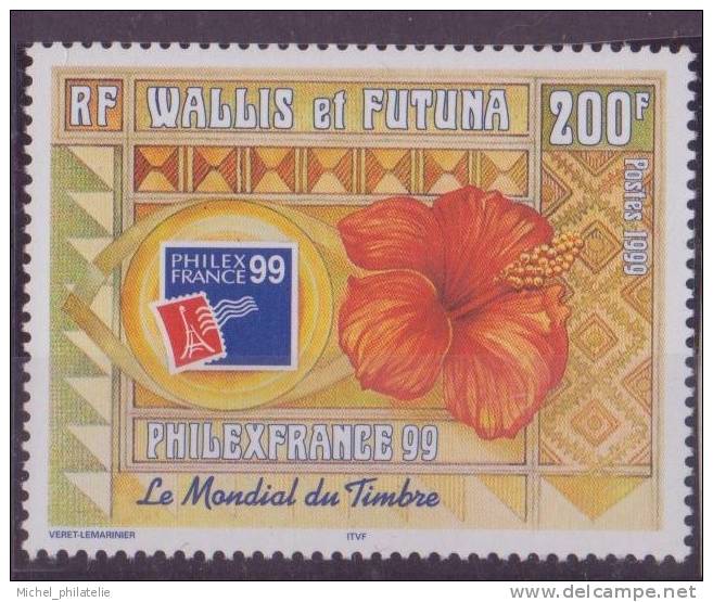 WALLIS ET FUTUNA N° 530** NEUF SANS CHARNIERE  FLEUR ET LOGO - Neufs