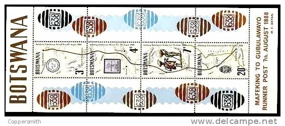 (024+25) Botswana  1972  Runner Post / Botenpost  ** / Mnh  Michel 88-91 + BL 6 - Botswana (1966-...)