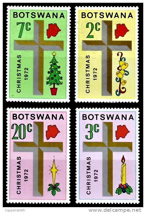 (026+27) Botswana  1972  Christmas / Noel / Weihnachten / Kerstmis  ** / Mnh  Michel 92-95 + BL 7 - Botswana (1966-...)