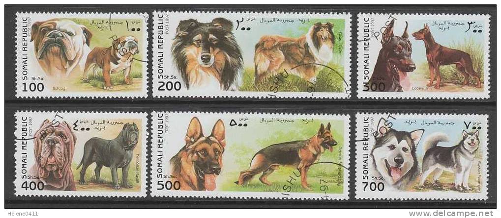 SERIE OBLITEREE DE SOMALIE - CHIENS - Honden