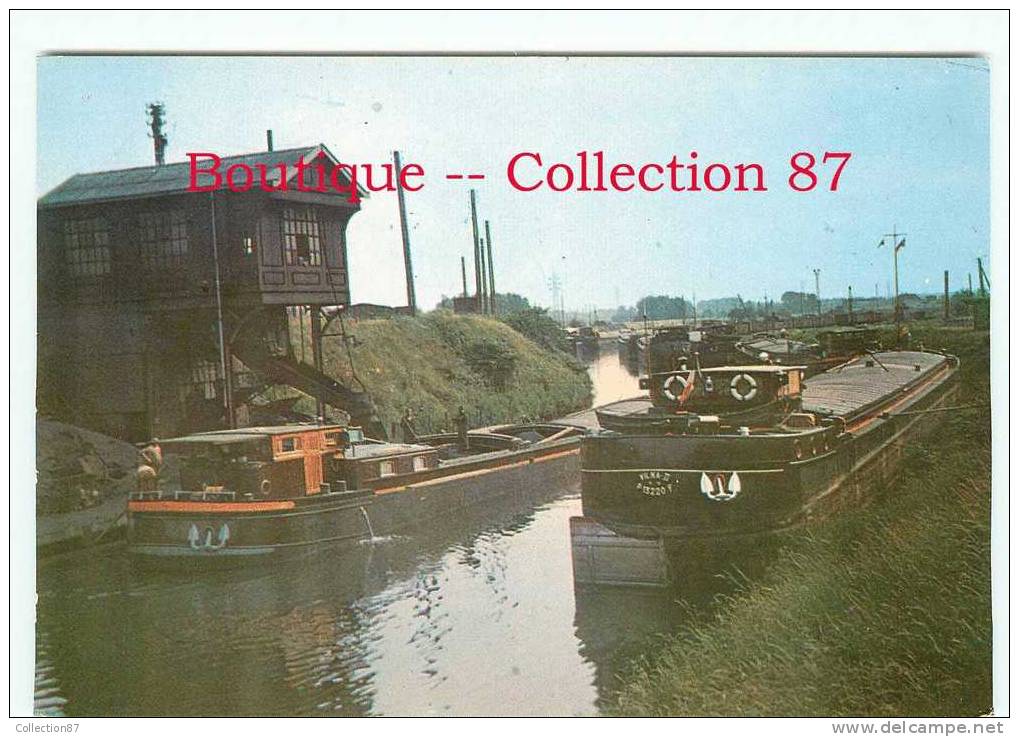 59 - BRUAY Sur ESCAUT - PENICHE - BATELLERIE - CANAL Du NORD - DOS VISIBLE - Bruay Sur Escaut