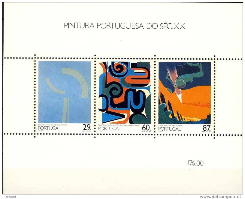 #Portugal 1989. Paintings. S/S. Michel Bl.67. MNH(**) - Ungebraucht